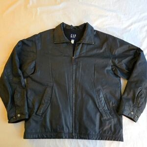 Gap Vintage 2000 y2k Coated Denim Bomber Jacket